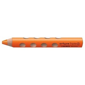 Карандаш цветной акварельный Lyra Groove Triple One, восковой, 10 мм Светло-оранжевый