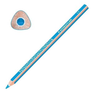 Карандаш цветной утолщенный STAEDTLER "Noris club", трехгранный, грифель 4 мм, голубой, 1284-30 3 шт