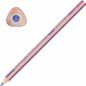 Карандаш Карандаш цветной утолщенный STAEDTLER "Noris club", трехгранный, грифель 4 мм, фиолетовый, 1284-6, 6 штук
