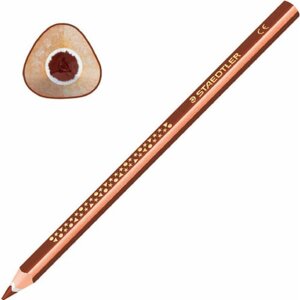 Карандаш Карандаш цветной утолщенный STAEDTLER "Noris club", трехгранный, грифель 4 мм, коричневый, 1284-76, 6 штук