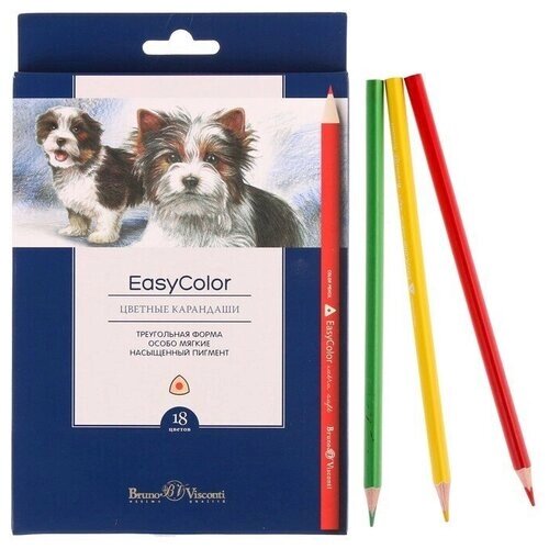 Карандаши 18 цветов Easycolor 1 упак. от компании М.Видео - фото 1
