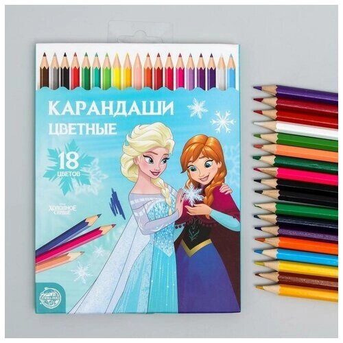 Карандаши цветные, 18 цветов Frozen, от компании М.Видео - фото 1