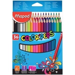 Карандаши цветные ColorPeps 36цв. трехгр.