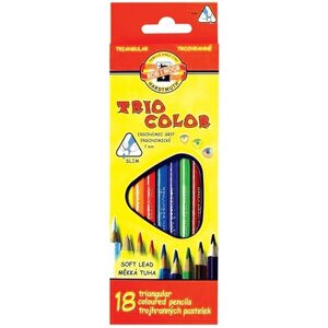 Карандаши цветные Koh-I-Noor Triocolor 18 цветов трехгранные