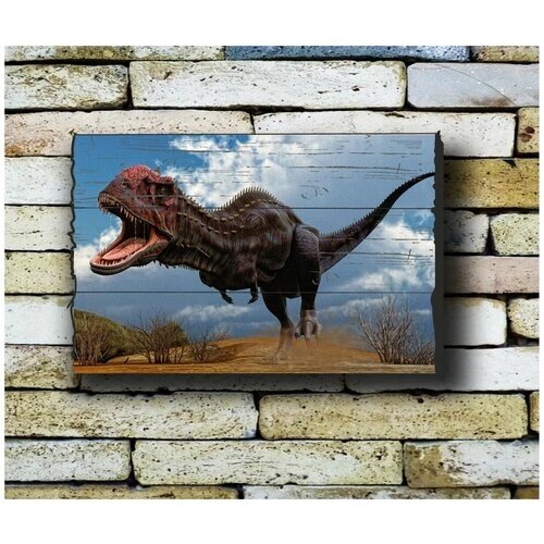 Картина на досках 'Динозавр. Тиранозавр ' 35/50 см от компании М.Видео - фото 1