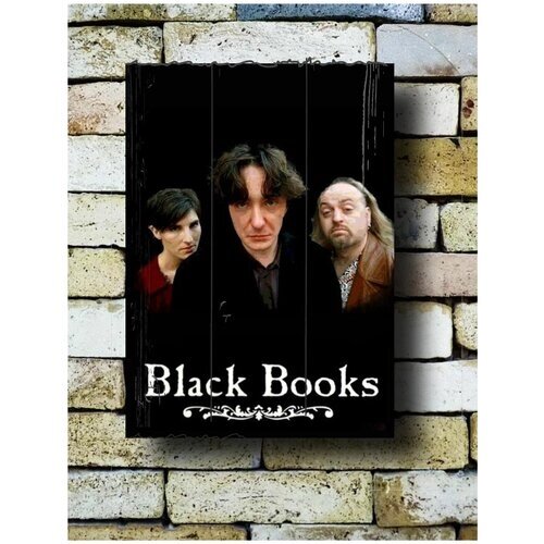 Картина на досках 'Книжный Магазин Блэка. Black Books' 30/40 см от компании М.Видео - фото 1