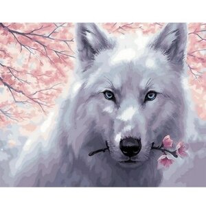Картина по номерам 000 Art Hobby Home Белый волк 40х50