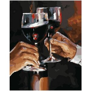 Картина по номерам 000 Art Hobby Home Два бокала с вином 40*50