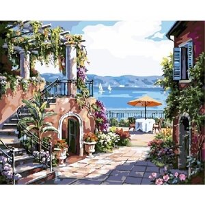 Картина по номерам 000 Art Hobby Home Итальянский тихий дворик 40х50