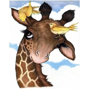 Картина по номерам 000 Art Hobby Home Маленький жираф и птички 40х50