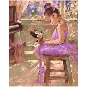 Картина по номерам 000 Art Hobby Home Прекрасная балерина 40х50