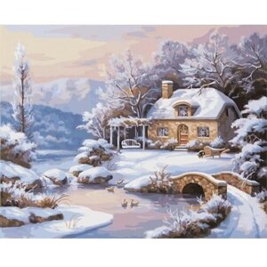Картина по номерам 000 Art Hobby Home Зимнее утро 40х50