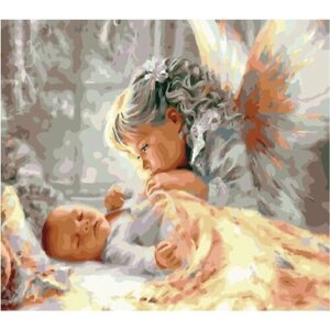 Картина по номерам 000 Hobby Home Ангел с младенцем 40х50
