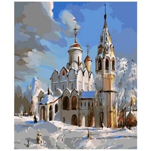 Картина по номерам 000 Hobby Home Церковь под снегом 40х50