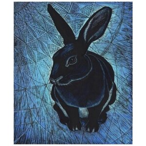Картина по номерам 000 Hobby Home Чёрный кролик 40х50