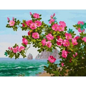 Картина по номерам 000 Hobby Home "Цветы у моря"