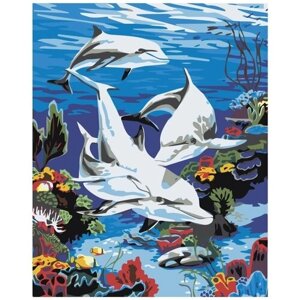 Картина по номерам 000 Hobby Home Дельфины 40х50