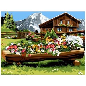 Картина по номерам 000 Hobby Home Деревенская клумба 40х50