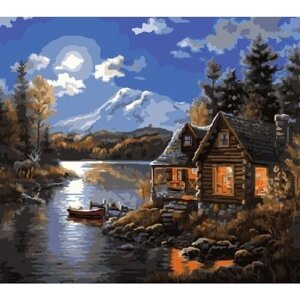 Картина по номерам 000 Hobby Home Дом рыбака 40х50