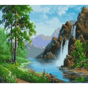 Картина по номерам 000 Hobby Home Горный водопад 40х50