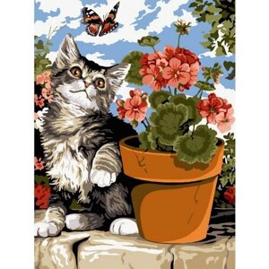 Картина по номерам 000 Hobby Home Игривый котенок 40х50