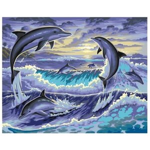 Картина по номерам 000 Hobby Home Игры дельфинов 40х50