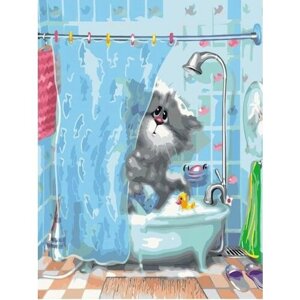 Картина по номерам 000 Hobby Home Кот в ванной 40х50