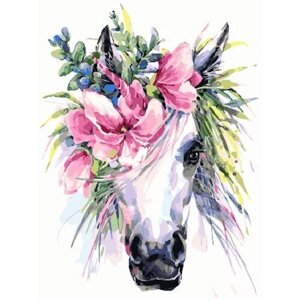 Картина по номерам 000 Hobby Home Красивая лошадь 40х50