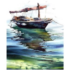 Картина по номерам 000 Hobby Home Лодка рыбака 40х50