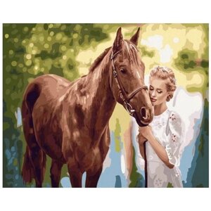 Картина по номерам 000 Hobby Home Любимая лошадь 40х50