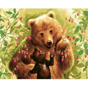 Картина по номерам 000 Hobby Home Медведь в малине 40х50