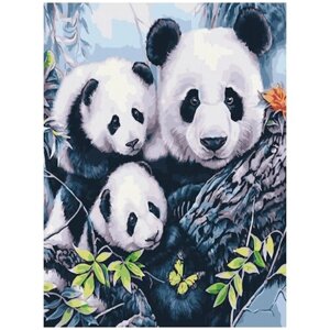 Картина по номерам 000 Hobby Home "Милое семейство панд" 40х50