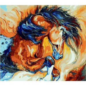 Картина по номерам 000 Hobby Home Огненный конь 40х50