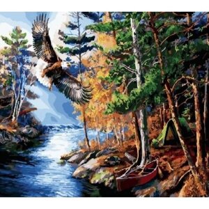 Картина по номерам 000 Hobby Home Орел над рекой 40х50