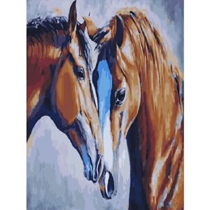 Картина по номерам 000 Hobby Home "Пара лошадей", размер: 40х50