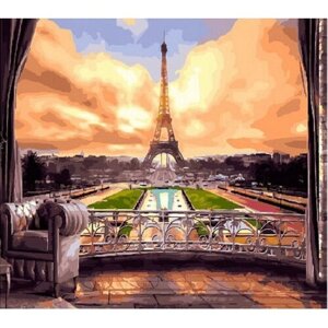 Картина по номерам 000 Hobby Home Париж на закате 40х50