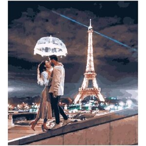 Картина по номерам 000 Hobby Home Поцелуй под зонтом 40х50