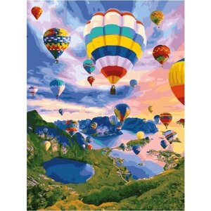 Картина по номерам 000 Hobby Home Полеты на воздушных шарах 40х50