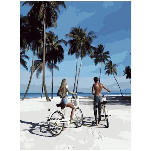 Картина по номерам 000 Hobby Home "Прогулка по пляжу на велосипедах"40х50 от компании М.Видео - фото 1
