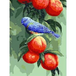 Картина по номерам 000 Hobby Home Птица на персиках 40х50