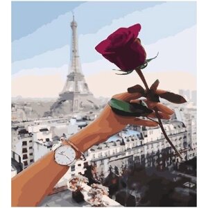 Картина по номерам 000 Hobby Home Роза Парижа 40х50