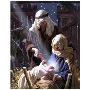 Картина по номерам 000 Hobby Home Рождение Иисуса 40х50
