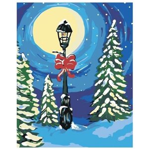 Картина по номерам 000 Hobby Home Рождественский фонарь 40х50
