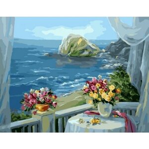 Картина по номерам 000 Hobby Home Веранда с видом на море 40х50