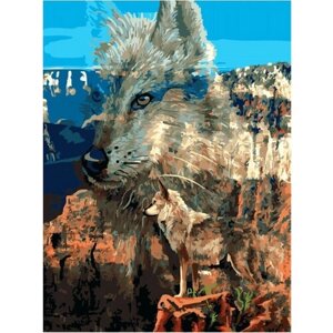 Картина по номерам 000 Hobby Home Волк в каньоне 40х50
