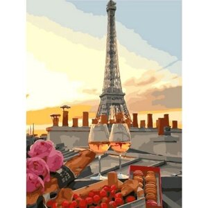 Картина по номерам 000 Hobby Home Закат в Париже 40х50