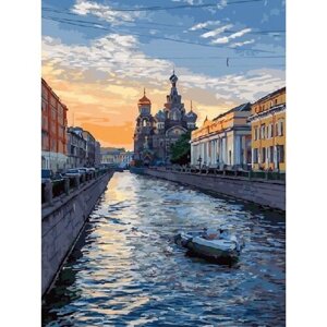 Картина по номерам 000 Hobby Home Закат в Санкт-Петербурге 40х50