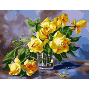 Картина по номерам 000 Hobby Home Желтые розы 40х50