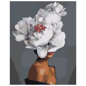 Картина по номерам "Девушка в цветах", 40x50 см