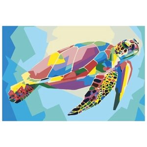 Картина по номерам "Геометрическая черепаха", 40x60 см